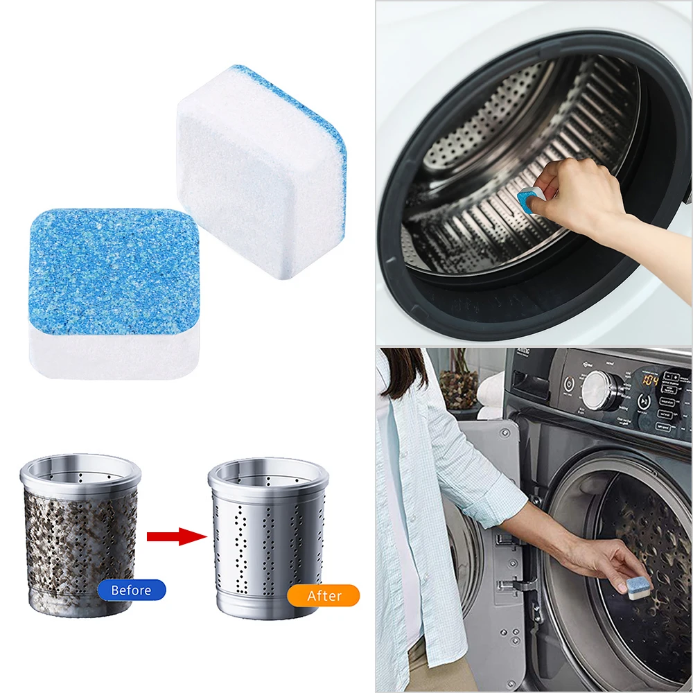10Pcs Dish Washing Machine Cleaning Effervescent Tablets Cleaner Deep Descaler