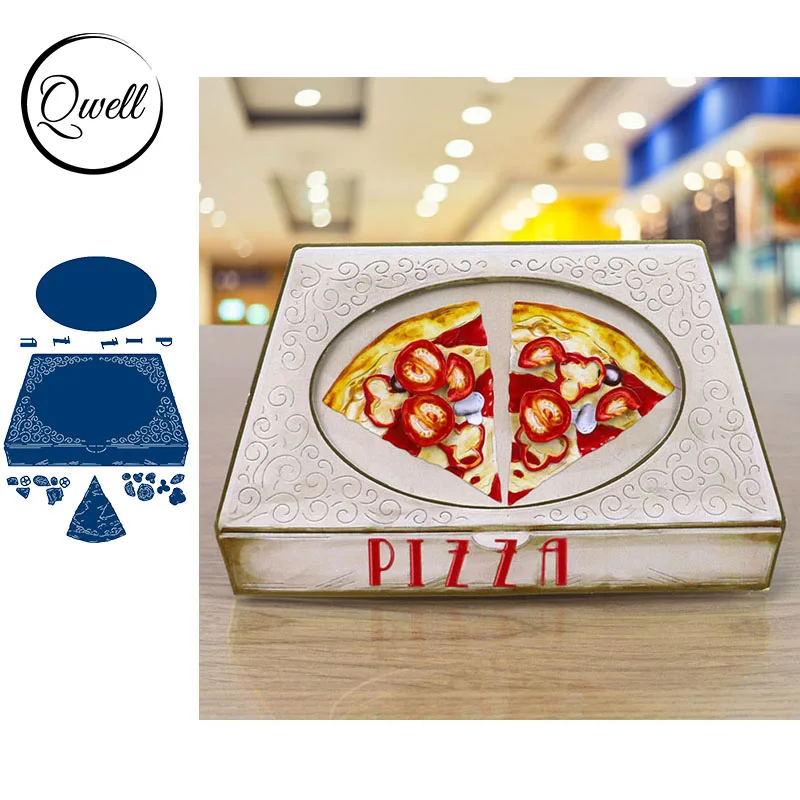 

QWELL Food Pizza Metal Cutting Dies for Scrapbooking and Card Making Paper Embossing Craft New 2019 die cuts