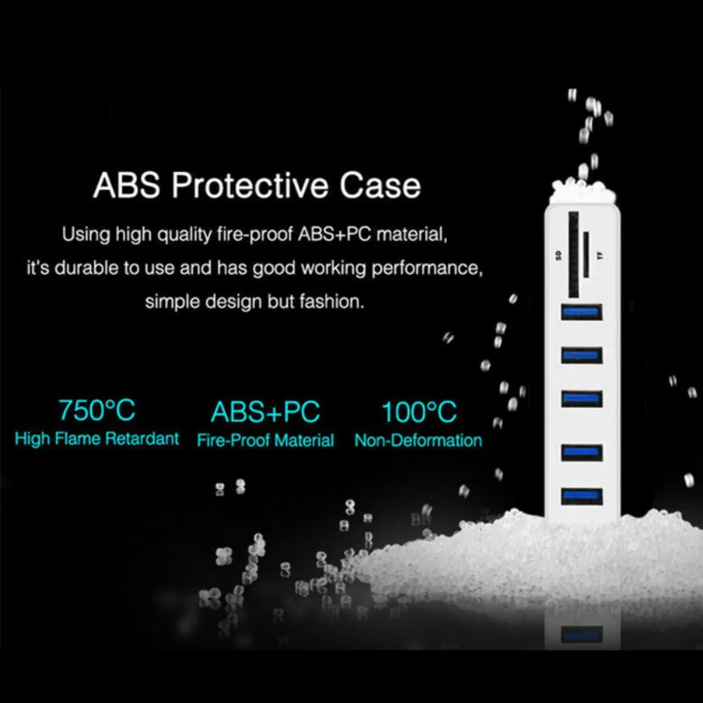 Usb-хаб 2,0 Мульти USB 2,0 док-станция USB высокоскоростной разветвитель 3/6 Порты жил устройство для чтения карт SD TF все в одном для ПК Компьютерные аксессуары