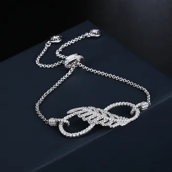 

TIF APN 925 sterling silver bracelet, personalized new 8 word adjustable retractable, original charm ladies jewelry.