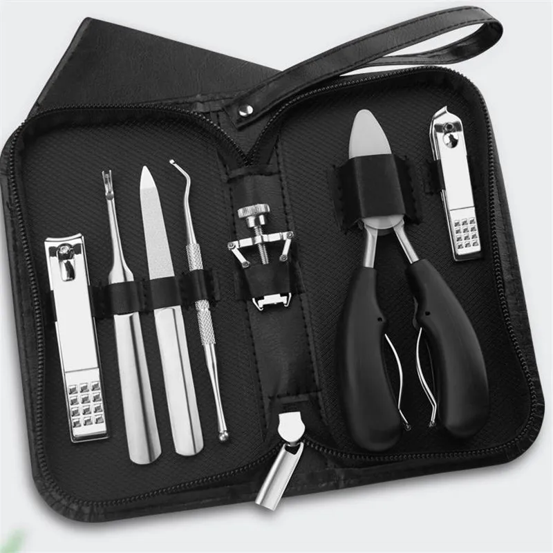 

3/7/10 шт. Нержавеющая сталь профессиональные кусачки для маникюра Комплект Маникюр Педикюр Инструменты для ногтей кусачки для ног коробка для ног ногти, наращивание ногтей, 30 #