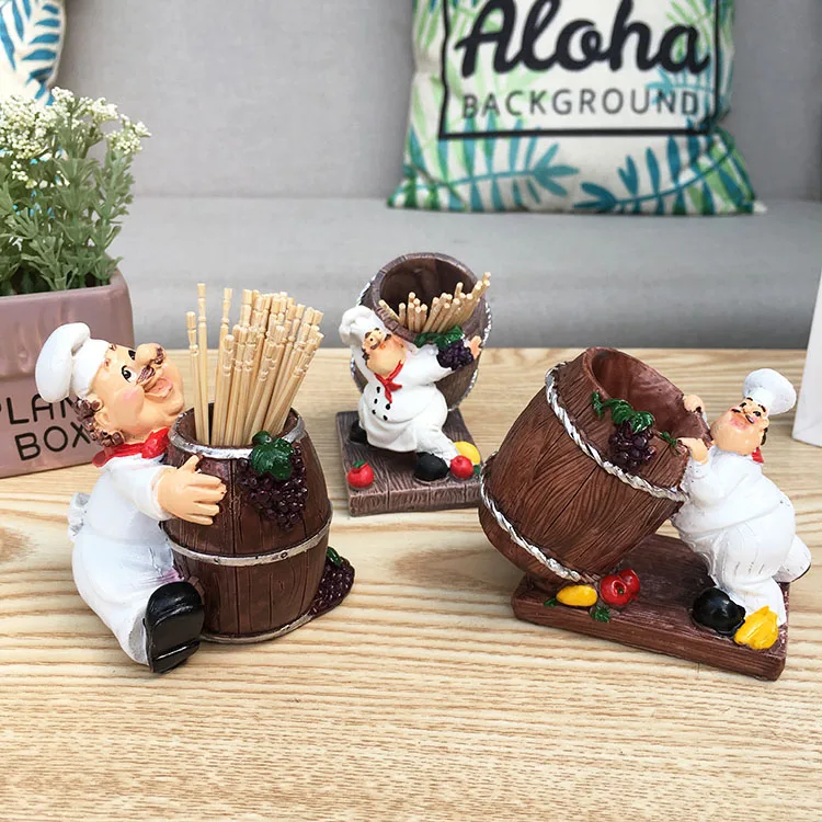 

North European American Cute Fat Chef Creative Toothpick Holder Home Personality Simple Restaurant Restaurant Toothpick Box Gift