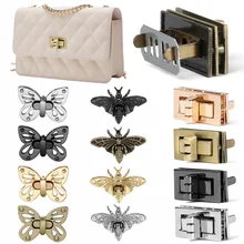 

Retro Fashion Bag Clasp Butterfly Bee Rectangular Women DIY Metal Turn Lock Handmade Buckles Handbag Craft Accessories