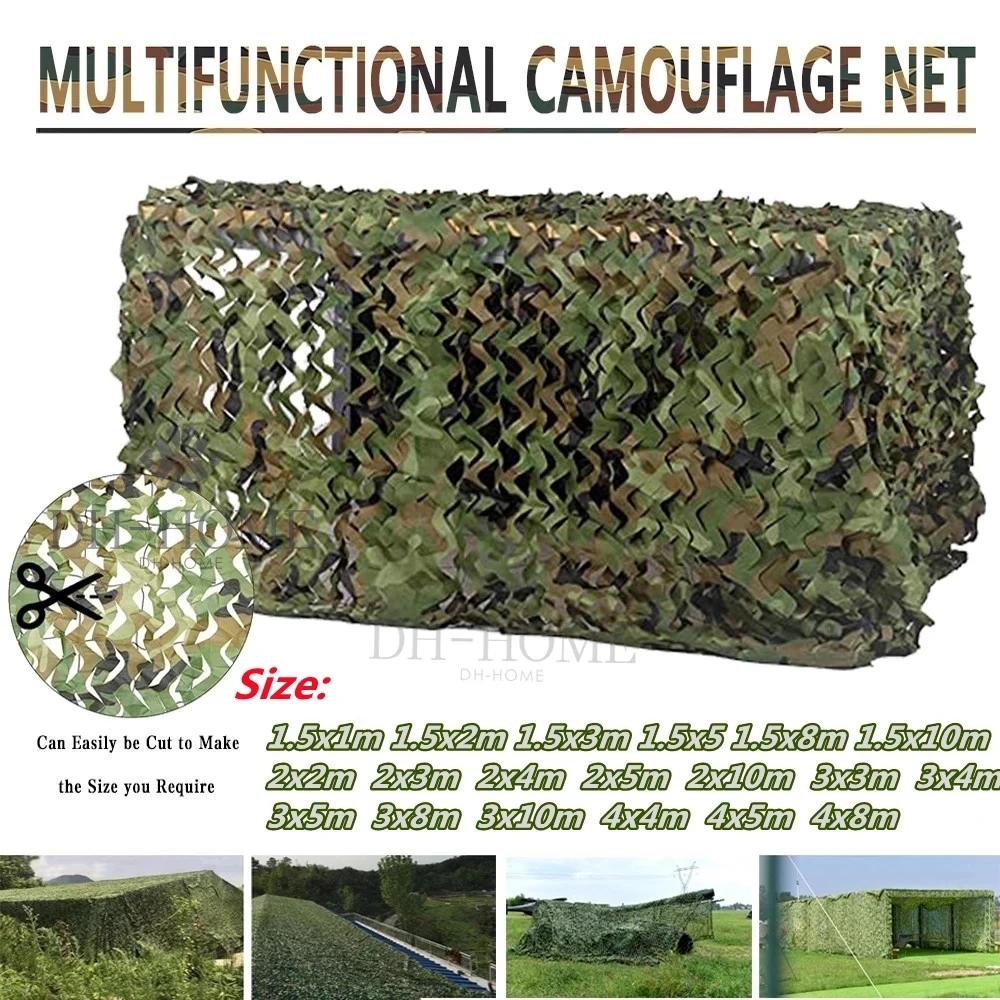 Sun Shelter Hunting Military Camo Netting Camouflage Nets Car Covers Tent Shade 