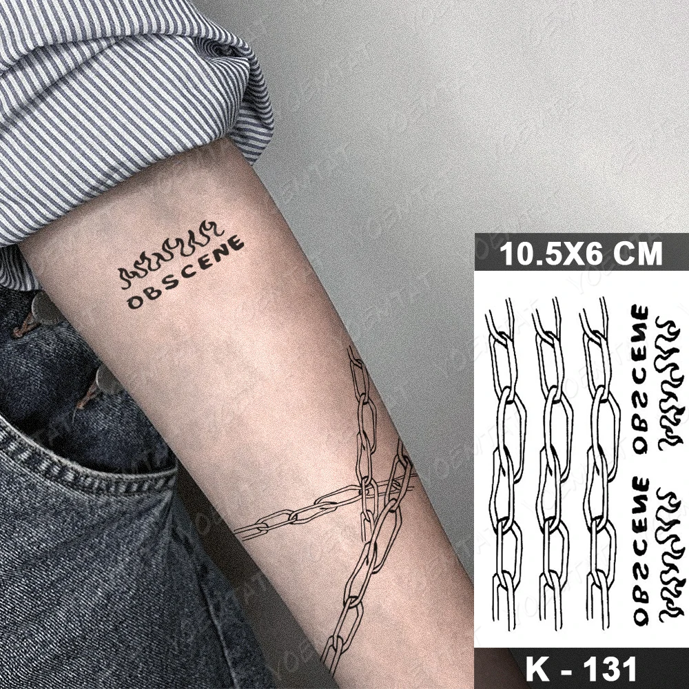 Tattoo Sticker Temporary Tatto Wire Thorn Collar Flash Gun Spider Web Wrist Body Art Fake