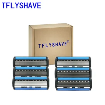 

TFLYSHAVE Men High Quality 6 Blades Disposabe Shaver Razor Blade Personal 6 Layer Razor Replaceable Blade Smooth and Clean