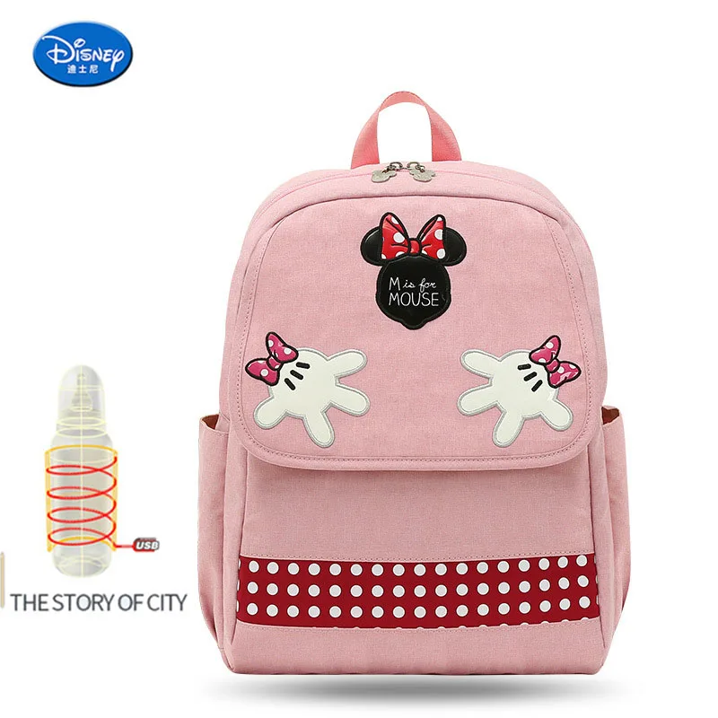 

Disney Minnie Mummy Maternity Nappy Bag Brand Large Capacity Baby Bag Travel Backpack Desinger Nursing Bag Baby Care