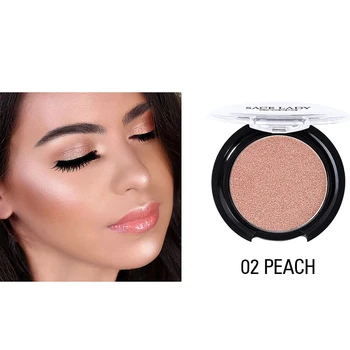 

1 Pcs Shining Blush Smooth Makeup Face Contour Pink Orange Blusher AIA99