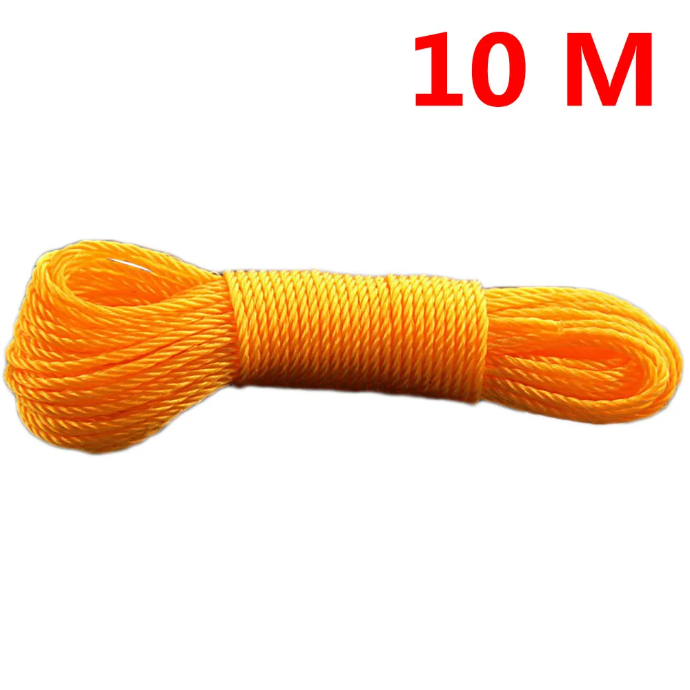 10 M Orange 10 м/20 м одежда длинная цветная нейлоновая веревка для скалолазания тяга Связывание тенты сетка Веревка Одежда Садовые принадлежности - Цвет: 10 M Orange