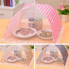 12 дюймов Складная сетка для пищевых продуктов, практичная кухонная Складная пищевая крышка, круглый зонтик, гигиеническая сетка, крышка для посуды, анти-мух от комаров