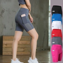 HOLAZING, женские шорты с карманом, облегающие, компрессионные, дышащие, для фитнеса, йоги, шорты для девушек, спортивная одежда для спортзала WS2046