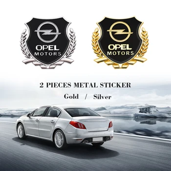 

2Pcs 3D Metal Car Sticker Badge Case For Opel Astra H G J Insignia Mokka Zafira Corsa Vectra Car Styling Decoration