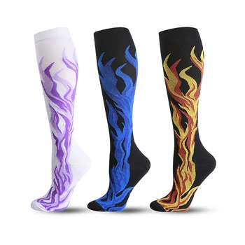 

Outdoor Sports Compression Stockings Unisex Sports Leg Pressure Running Travel Long Golf Health Compress Women Men Socks New