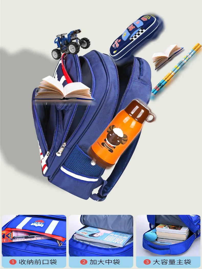 

Young STUDENT'S China Continent Backpack Girl'S 1-3-6 Grade Light China Continent Shoulder Boy Children China