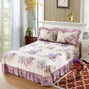 

1pcs100% cotton bed skirt cartoon print bed cover a variety of styles