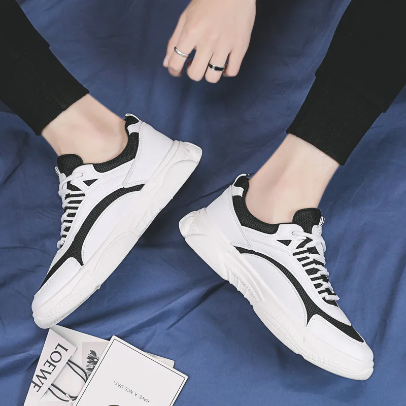 

2019 Spring New Style Men's Casual White Shoes Lightweight Breathable Running Shoes Versatile Mesh Athletic Shoes Men's