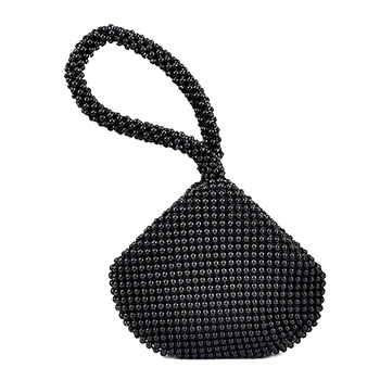 

Solid Designer Dumpling Clutch Bags Pearl Decoration Small Clutches For Women Soft Handbags Fashion Party Purse Ladies Pouch