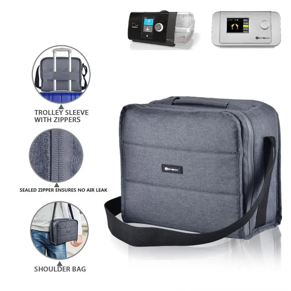  9inch CPAP machine carry bag Multiple accessory compartments Waterproof shoulder bag CPAP accessori