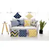 Cushion Cover Blue Yellow Geometry Decorative Pillows Case Linen Cotton Creative Home Decoration for Sofa Countryside ► Photo 2/5