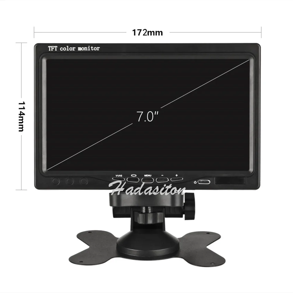 Universal 7" HD screen Car Monitor 1024*600 Security Monitor Parking assistance Rearview camera optional car display monitor display car parking monitor