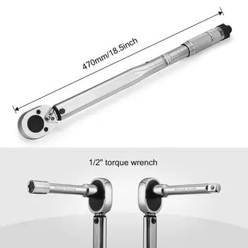 

GloryStar 1/2Inch Torque Wrench 17 19 21 24mm Sleeve Extension Rod Adapter Set