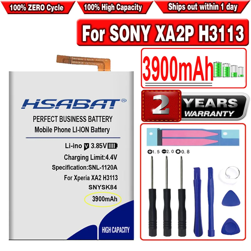 Аккумулятор высокой емкости HSABAT 3900 мАч SNYSK84 для смартфона Sony Xperia XA2 H3113 H4113 1309-2682 |