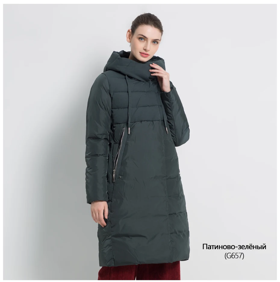 ICEbear/Новинка года зимняя женская куртка высокого качества длинное женское пальто с капюшоном женские парки стильная женская брендовая одежда GWD18310I