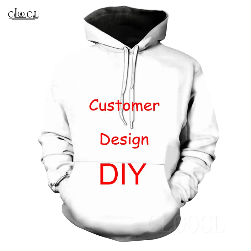 

DIY Personalized Design Hoodies Men/Women 3D Printed Own Picture/Star/Singer/Anime/Cartoon/Animal Harajuku Style DIY Hoodie Tops