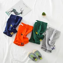 Укороченные штаны для мальчиков; Новинка г.; Летние Стильные Спортивные штаны с героями мультфильмов; спортивные шорты для мальчиков