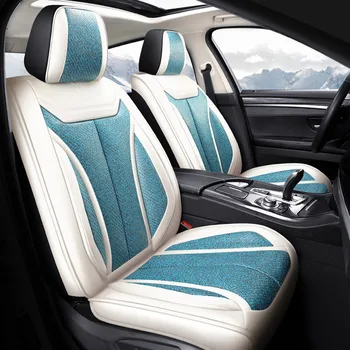 

Leather car seat cover set universal for Hyundai tucson accent azera creta elantra equus genesis iqniq car accessories styling