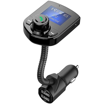 

Bluetooth FM Transmitter for Car, Wireless FM Radio Transmitter Adapter Car Kit Dual USB Charging Port Car Charger with Hands Fr
