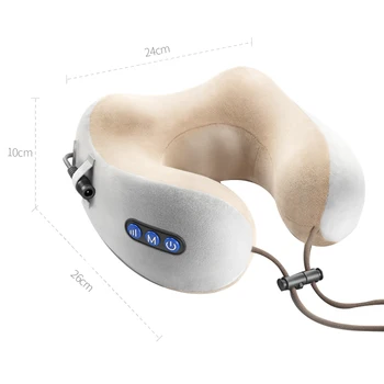 

Chargeable Vibration U-Shaped Massage Pillow Multi-Function Shoulder and Cervical Vertebra Electric Outdoor Portable Car Health