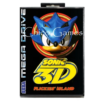 

Sega MD games card - Sonic 3D Blast EU Cover for Sega MegaDrive Video Game Console 16 bit MD card