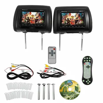 

Universal 7" Headrest Car DVD Player Black Car DVD/USB/HDMI Car Headrest Monitors with Games Disc Internal Speaker