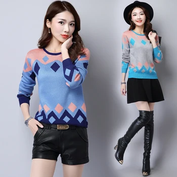 

2020 Spring Autumn New Knitted Sweater Women Pullover Casual Long Sleeve knit Sweater Fashion Slim Jumper Women Sweaters D3289