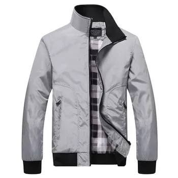 

Men's Coats Men Patchwork Jacket Zipper Outwear Coat Man Autumn Casual solid jacket male Polyester Casual sports coats