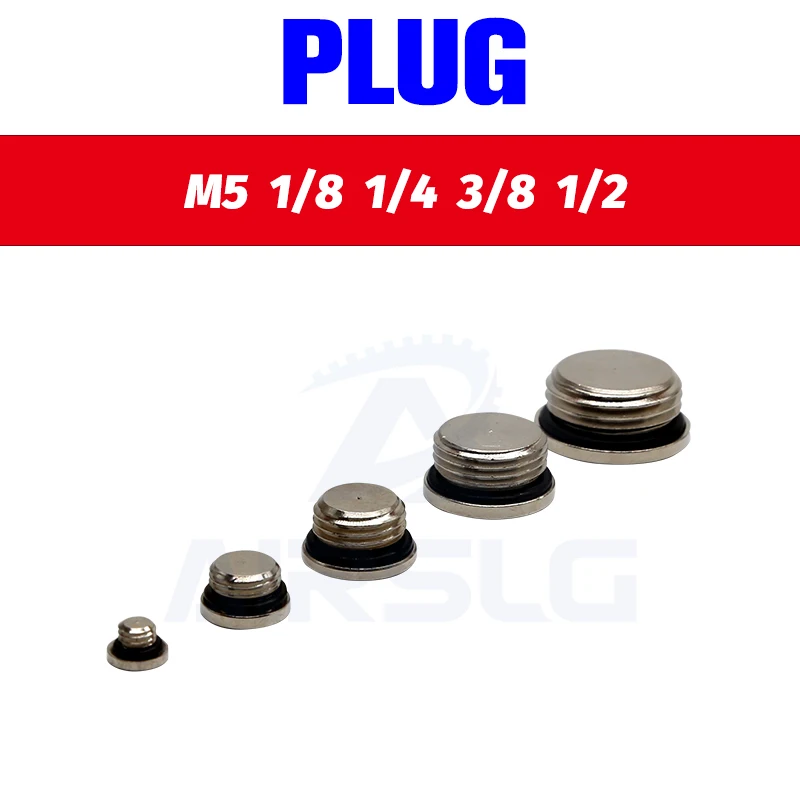 M5 1/8 1/4 "3/8" 1/2 "3/4" медная внутренняя шестиугольная вилка с уплотнительным