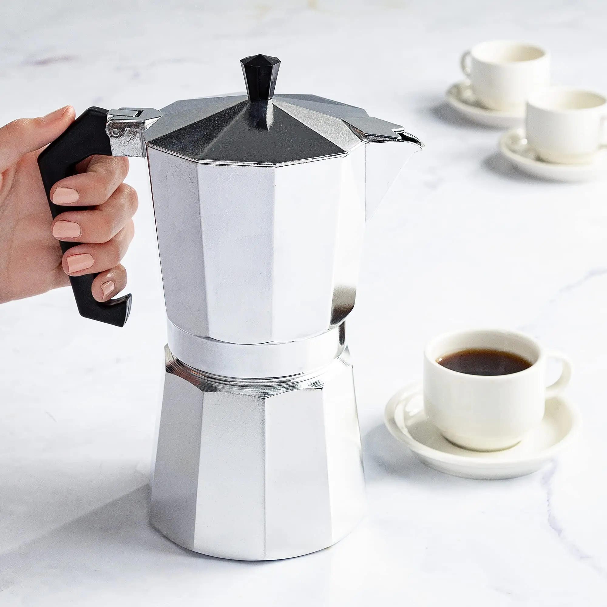 Stovetop Espresso And Coffee Maker,aluminum Moka Pot Classic Italian Coffee  Maker,easy To Operate Coffeeware Barista Accessories - Coffee Pots -  AliExpress