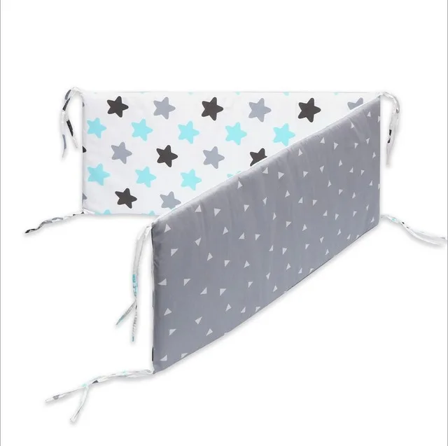 Скандинавские звезды дизайн детские мягкие бортики для кровати утолщенные цельные кроватки вокруг подушки защита для кроватки подушки новорожденных декор комнаты 150*30 см - Цвет: as photo