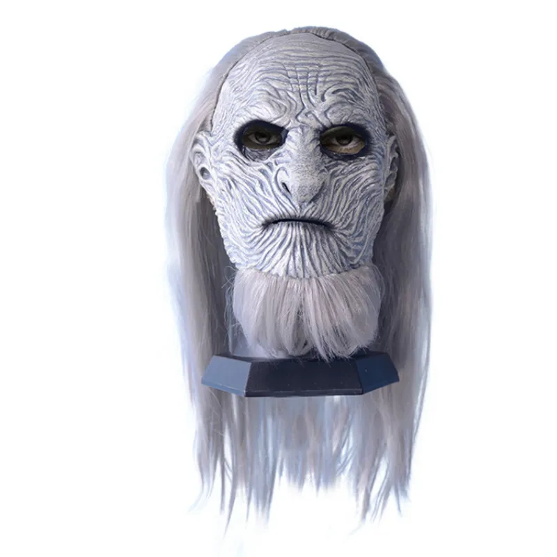 Night King The White Walkers Cosplay Mask Grey Silver TV Game of Thrones 8 ScaryHeadgear Props |