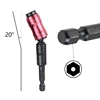 Adjustable 1/4" Hex Magnetic Screwdriver Bit Holder 20 Degree Extension Rod Quick Change Locking Screw Driver Tools 3
