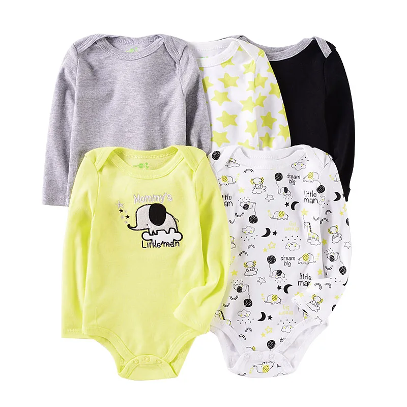 Детские хлопковые комбинезоны Infnat одежда с длинными рукавами Детские боди милый комбинезон для новорожденных унисекс с рисунком От 0 до 12 месяцев - Цвет: 7