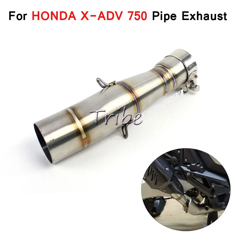 

Newest Motorcycle Exhaust Systems Slip On Front Mid Pipe Connector Link Motocross Modified Stainless Steel For X ADV750 X-ADV750