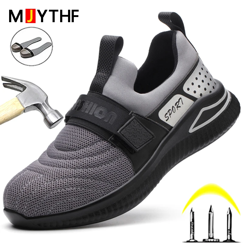 Dropshipping New Work Safety Shoes Men Indestructible Work Shoes Sneakers Men Steel Toe Shoes Antipuncture Security Footwear