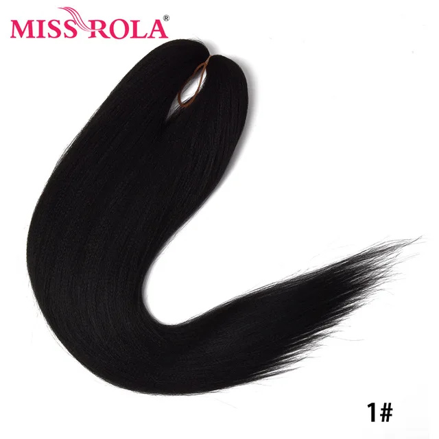 Miss Rola Synthetic 28Inch 100G NEW COLORS Hair Extension Yaki Straight Jumbo Braiding Hair Pre-Stretched Braid Kanekalon Hair 28INCH 100G