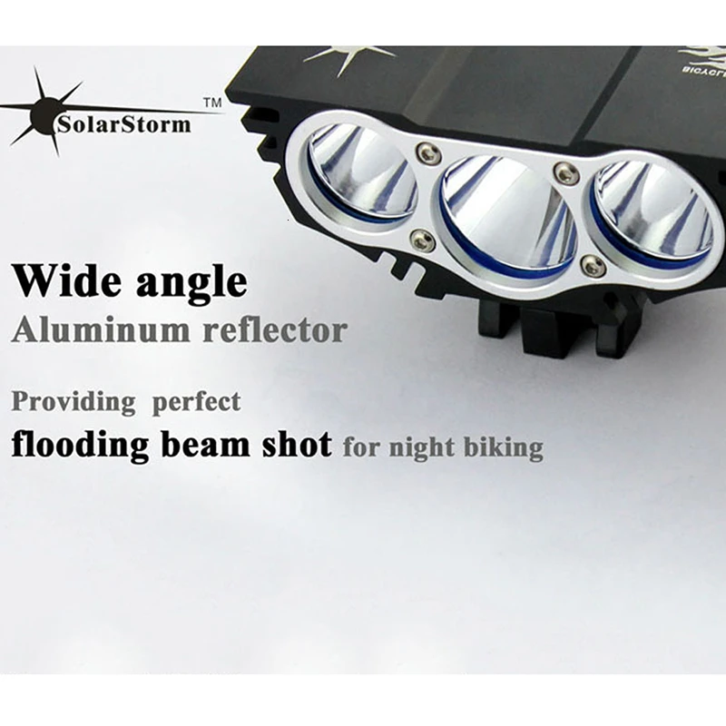 Велосипедный светильник 4800 мА/ч батарея головной светильник светодиодный велосипедный светильник вспышка Велосипедное оборудование MTB Аксессуары для велосипеда