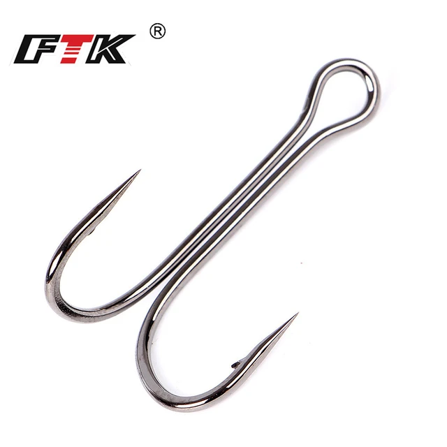 Double Fishing Hook Stainless, Ftk Hooks Fishing