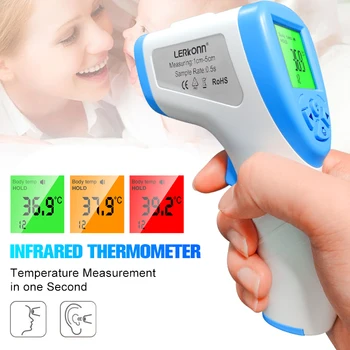 

Automated Infrared Thermometer Sensor Non-Contact Temperature Meter Gun Handheld Digital LCD Industrial Outdoor Body Measurement