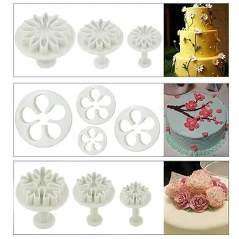 

DIY Baking Cooking Tools Set Fondant Embossed Printing Decor Biscuit Dessert Die-cutting Sugar Craft Plunger Cutter