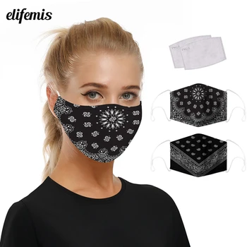

Paisley Floral Printed Mouth Mask Fabric Washable Mouth-Muffle Outdoor Reusable Protective Dust Face Mask For Women Men